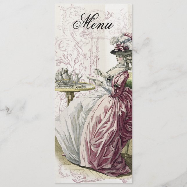 Menú ¡Té de la tarde! Menú, en línea (Anverso)