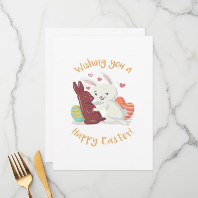 Menú ¡Te Deseo Una Pascua Feliz! (Anverso/Reverso In Situ)