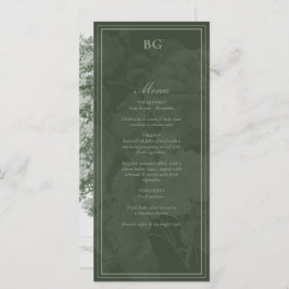 Menú Tema Boda del Fiesta del Jardín Verde Botánico Vin