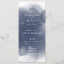 Menú Tema de la acuarela azul