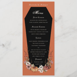 Menú Terracota de la fiesta de la boda de los vampiros 