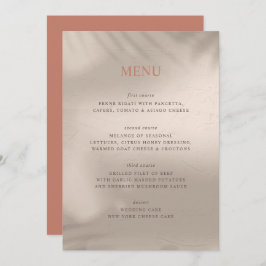 Menú Terracota y arena elemental