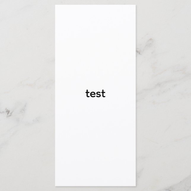 Menú test (Anverso)
