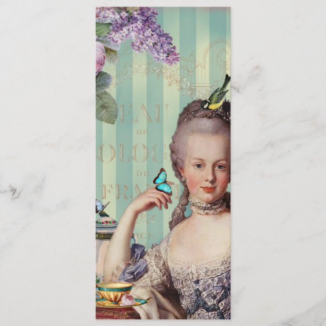 Menú Thé au Petit Trianon (Anverso)