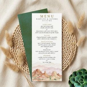 Menú The Watercolor Desert Range Wedding Suite -