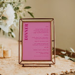 Menú Tipografía audaz Boda simple rosa brillante y rojo<br><div class="desc">Audaz tipografía Color rosa brillante y Boda simple rojo</div>
