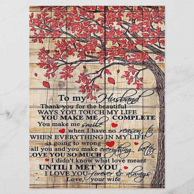 Menú To My Husband | Funny Quotes To Husband Gift (Anverso)