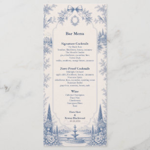 Menú Toile de Jouy Historia del Lugar Boda Bar
