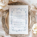 Menú Toile Elegante floral vintage Ducha de novia<br><div class="desc">Toile Elegante floral vintage Ducha de novia Menú de productos a juego disponibles.</div>