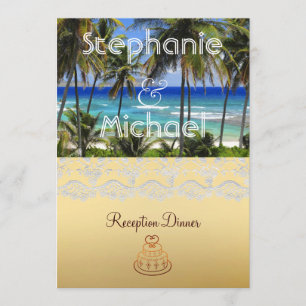 Menú tropical de la cena de boda del destino