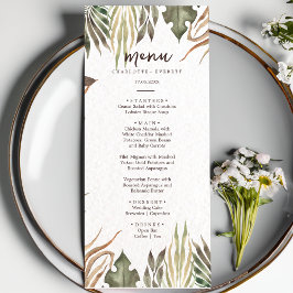 Menú Tropical Hawai Floral & boda de coco