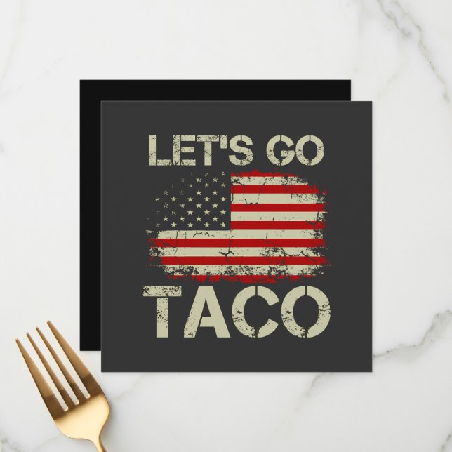 Menú Trump Siempre se Rajó Vamos por Taco (Anverso/Reverso In Situ)