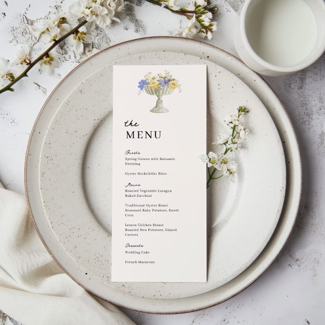 Menú Tuscan Garden Urn Wedding Wedding Dinner (Subido por el creador)