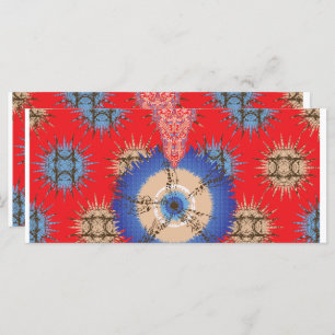 Menú un diseño de fondo rojo con un círculo azul