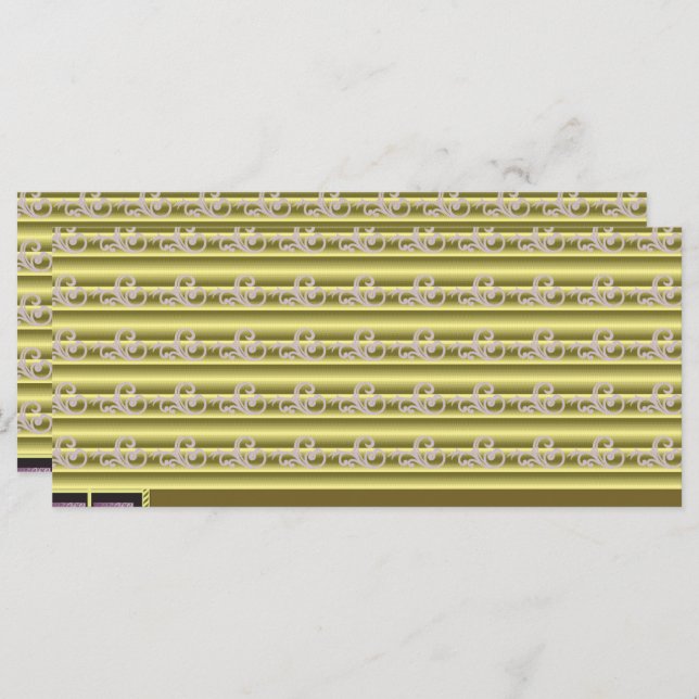 Menú un diseño de un jarrón con flores dentro (Anverso / Reverso)