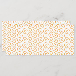 Menú un fondo blanco y naranja con remolinos