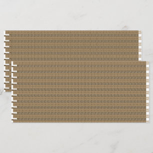 Menú un fondo rayado marrón y beige