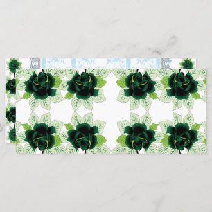 Menú un montón de flores verdes sobre un fondo blanco