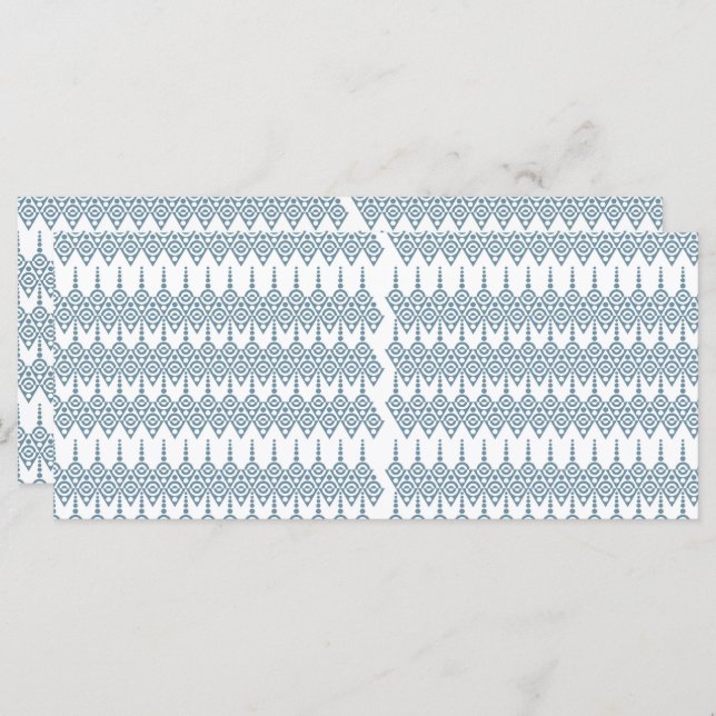 Menú un patrón azul y blanco con un fondo blanco (Anverso / Reverso)