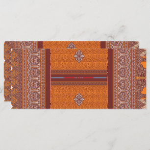 Menú un patrón cruzado en naranja y marrón