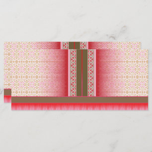 Menú un patrón de cosido cruzado con fondo rojo