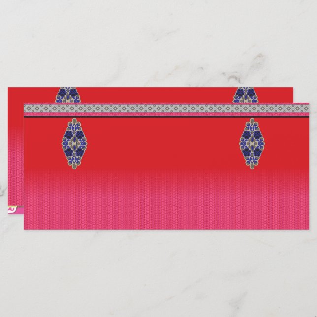 Menú una pintura de una mujer con un vestido rosa (Anverso / Reverso)