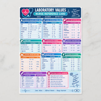 Menú Valores de Laboratorio Referencia de Enfermería, E