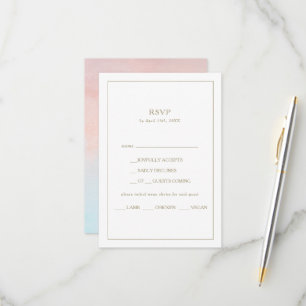 Menú Verano Sunset Watercolor Carta RSVP