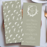 Menú verde anaranjado clásico Nuestro Boda<br><div class="desc">parte de la gran colección</div>