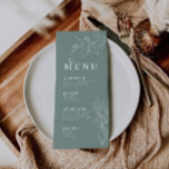 Menú Verde de salvia floral<br><div class="desc">Las invitaciones de bodas se caracterizan por el estilo boho, las obras de arte floral y los colores sabios naturales, con una mezcla de diferentes estilos de fuente, a menudo de diferentes tamaños, para crear un aspecto único y ecléctico que hace de esa invitación la estética natural. Imprimidos con cartón...</div>