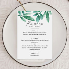 Menú Verde estival del bosque. Boda floral botánica