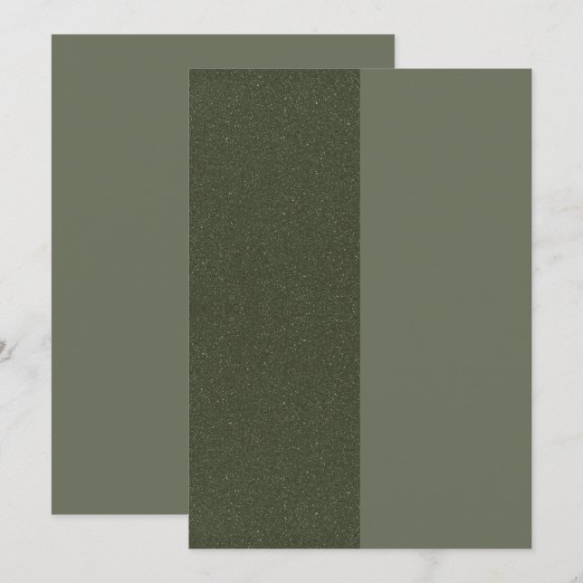 Menú verde musgo con división vertical - Personali (Anverso / Reverso)