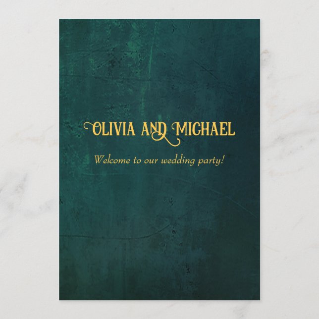 Menú Verde oscuro vintage (Reverso)