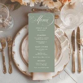 Menú Verde salvia | Boda clásico de elegancia italiana