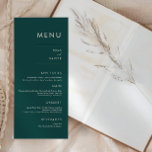 Menú Verde toscano | Boda mínimo moderno<br><div class="desc">Este sencillo y elegante menú presenta una moderna tipografía minimalista de sans serif,  unos bonitos colores bohemios rústicos que sólo proporcionan la información que sirve a un propósito. Reúne a sus seres queridos en torno a una hermosa comida con nuestra moda y sencilla colección de terracota toscana.</div>