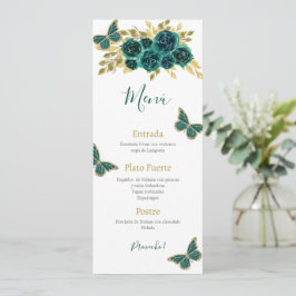 Menú Verdor Floral Quinceañera