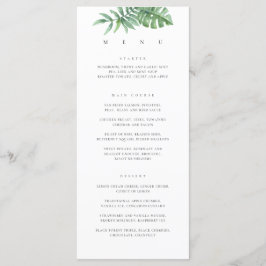 Menú Verdor tropical moderno