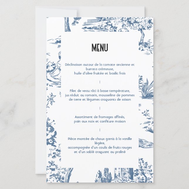 Menu Victoria (Anverso)