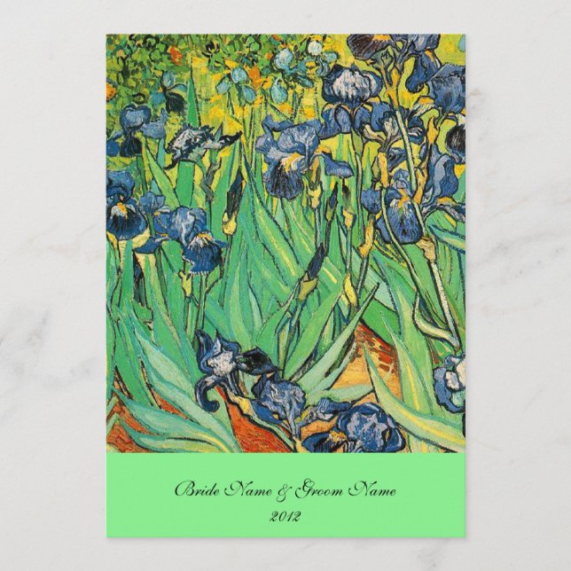 Menú Vincent van Gogh,Lirios (Anverso)