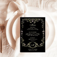 Vintage Garden Black | Boda colorido de lujo