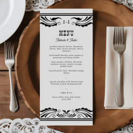 Menú Vintage Western Cowboy Country Wedding