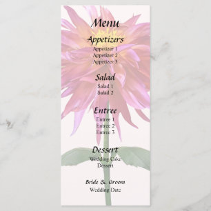 Menú Vivid Pink Dahlia