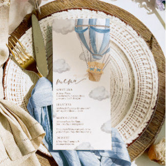 Menú We Can Bearly Wait Twins Baby Shower