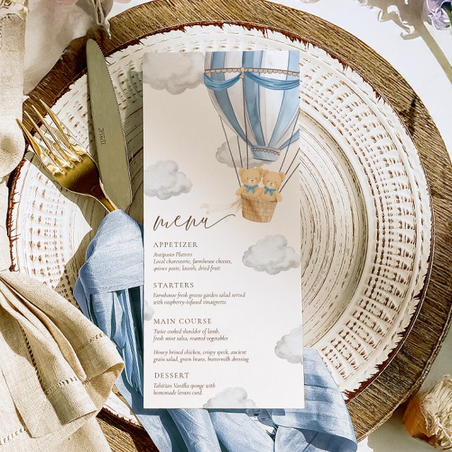 Menú We Can Bearly Wait Twins Baby Shower  (Subido por el creador)