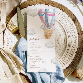 Menú We Can Bearly Wait Twins Baby Shower 