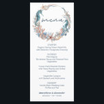 Menú Wreath del mar | Boda de acuarela de playa tropica<br><div class="desc">El menú de boda temático de la playa incluye una corona acuática con caballitos de mar,  conchas de mar,  pez estrella y coral,  además de opciones de menú,  nombres de pareja y fecha boda. Perfecto para los temas de playa,  náutica,  tropical,  destino y costa. Arte por KL Stock</div>
