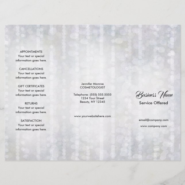 Menú y precios de Spa, Masaje, Peluquería (Frente)