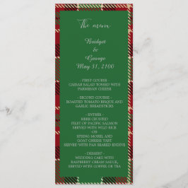 menú y programa de bodas de campo escocés