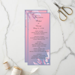 menú y programa sakura con flores de cerezo pastel