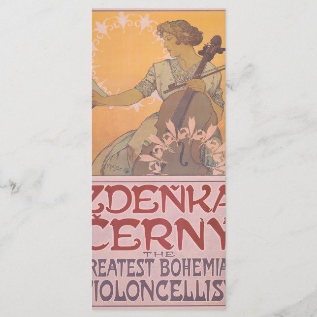 Menú Zdenka Cerny poster por Alphonse Mucha (Anverso)